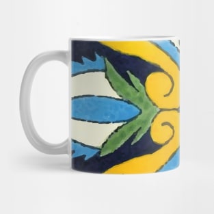 Amarillo talavera tile abstract yellow azulejo Mug